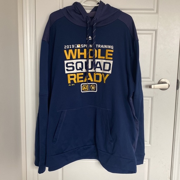 MLB RARE MILWAUKEE BREWERS SPRING TRAINING Blue Hoodie in 3XL - Picture 6 of 7